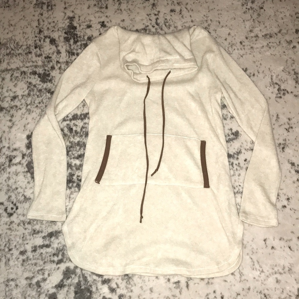 Cream and Brown Sweatshirt